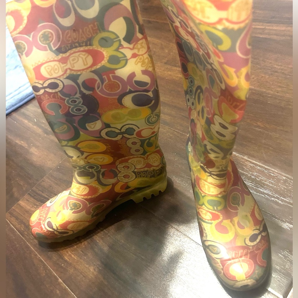Coach Poppy Rubber Rain Boots